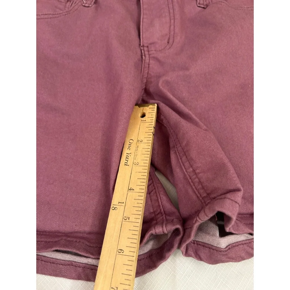Hydraulic Lola Curvy Shorts 11 Purple Mid Rise Stretch Denim Womens